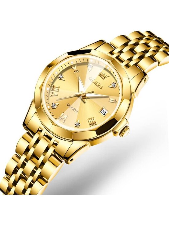 Stylish Women\'s Diamond Analog Watch - Waterproof, Luminous, Two-Tone Design main image 4